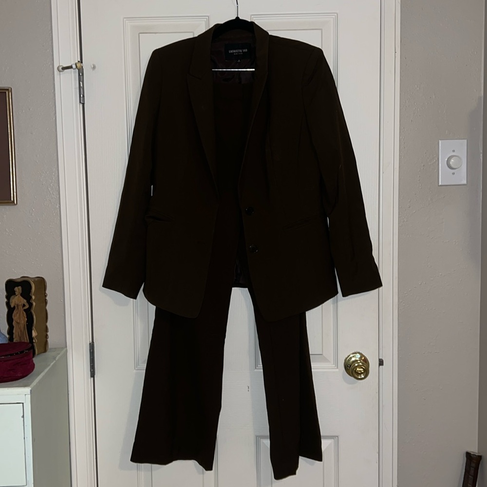 Lafayette 148 Chocolate Brown Suit